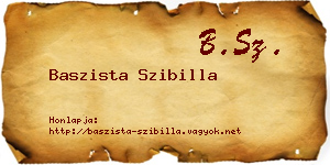 Baszista Szibilla névjegykártya